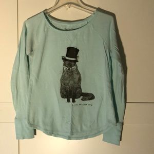 American Eagle Thermal with Adorable Fox Print